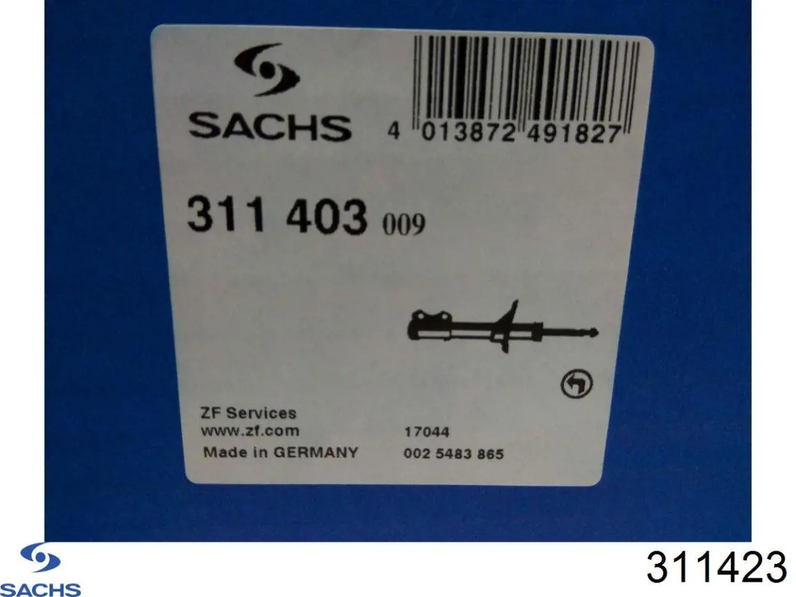 Купить 311423 Sachs Амортизатор подвески передний правый