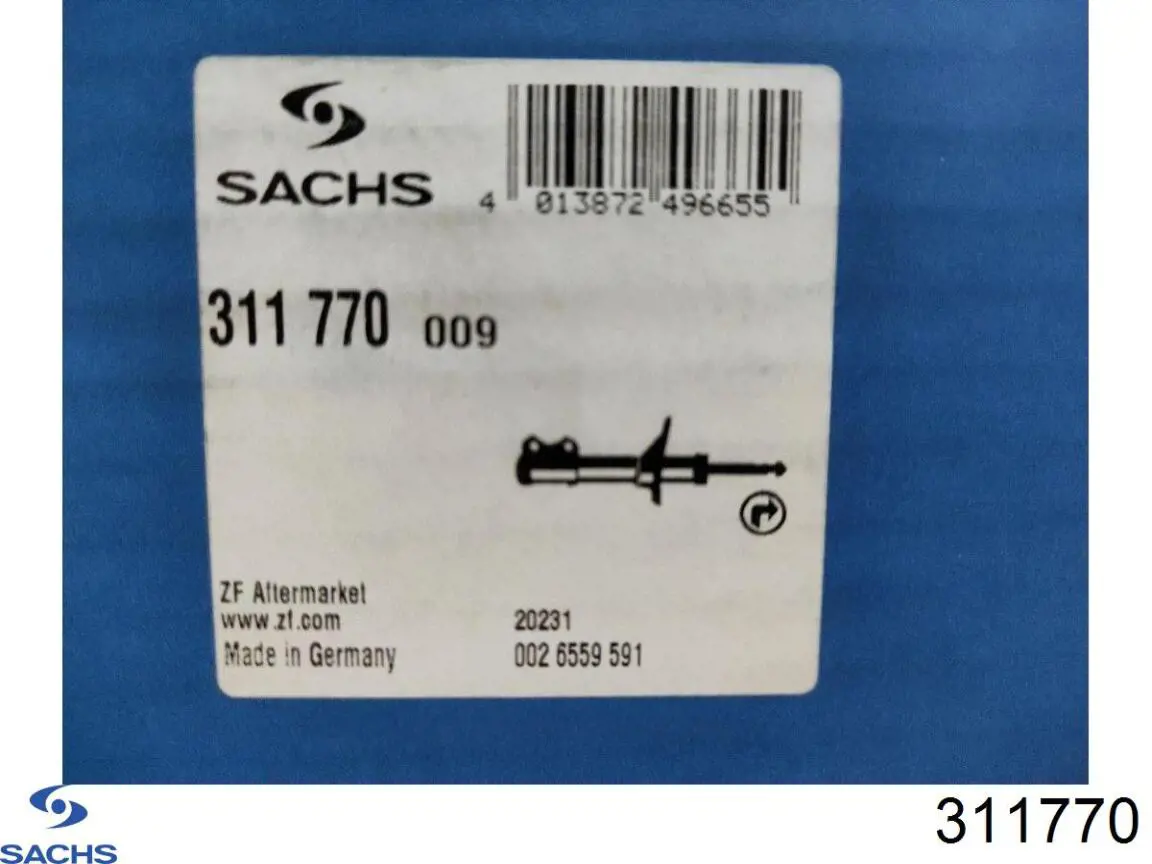 Амортизатор подвески передний левый Sachs 311770 цена, от 146.53 USD
