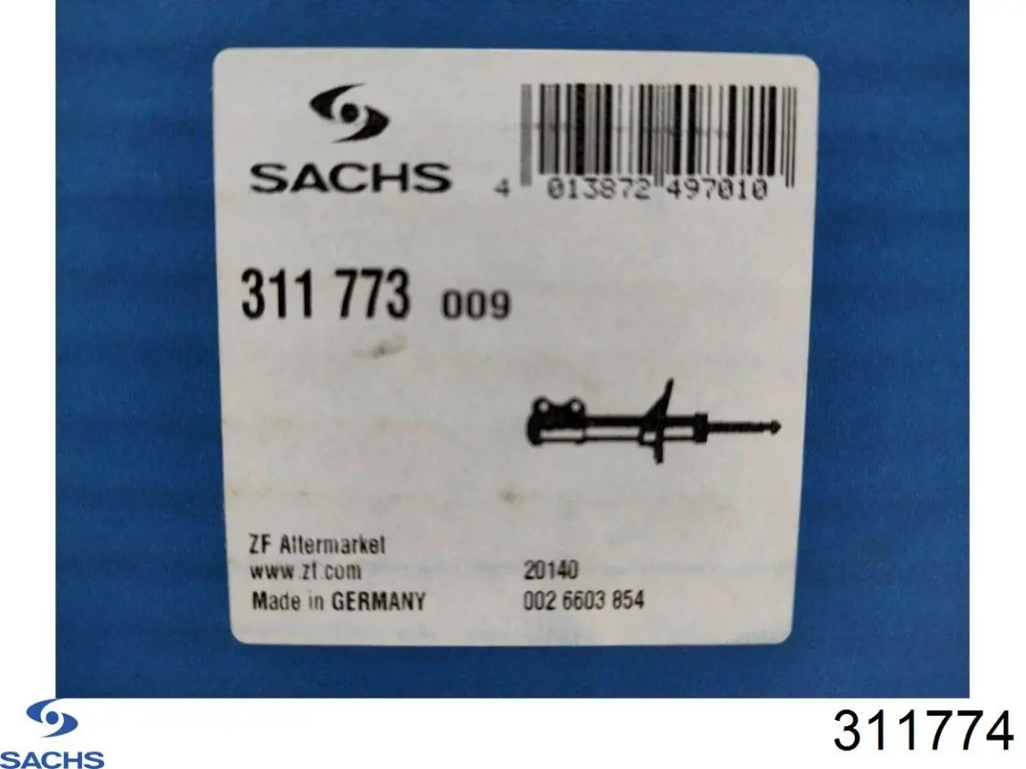 Стойка амортизатора задняя Sachs 311774 цена, от 150.87 USD