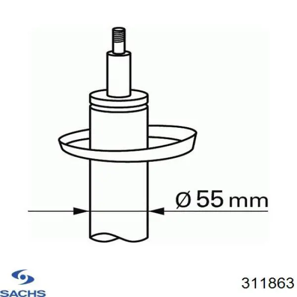 Стойка амортизатора передняя Sachs 311863 цена, от 42.72 USD