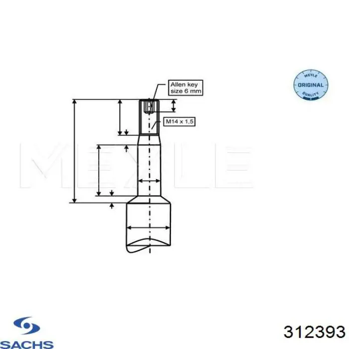 Купить 312393 Sachs Амортизатор передней подвески