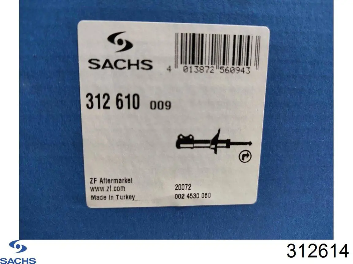 Амортизатор передний 312614 Sachs