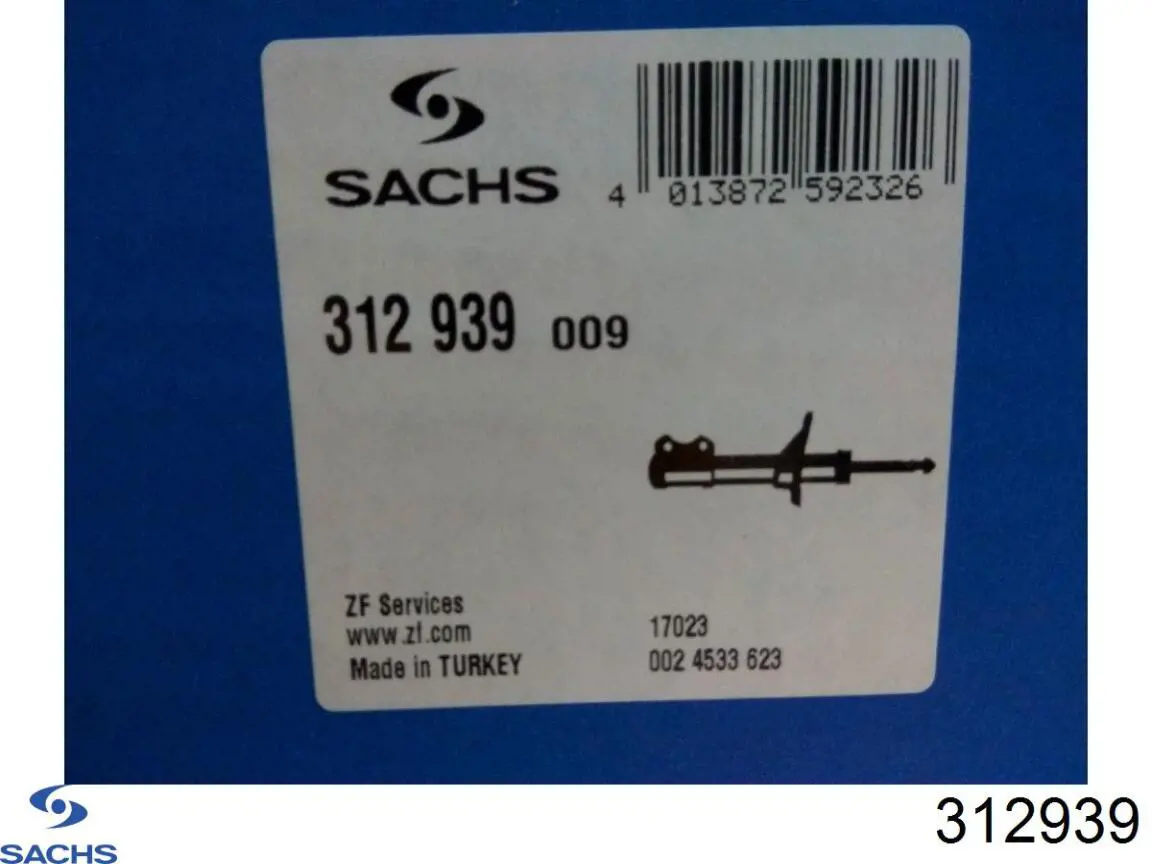 Стойка амортизатора задняя Sachs 312939 цена, от 71.11 USD