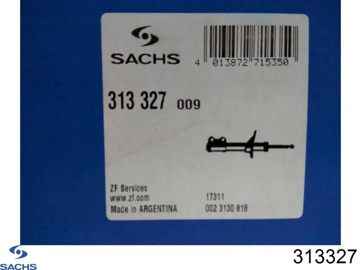 Амортизатор передний 313327 Sachs