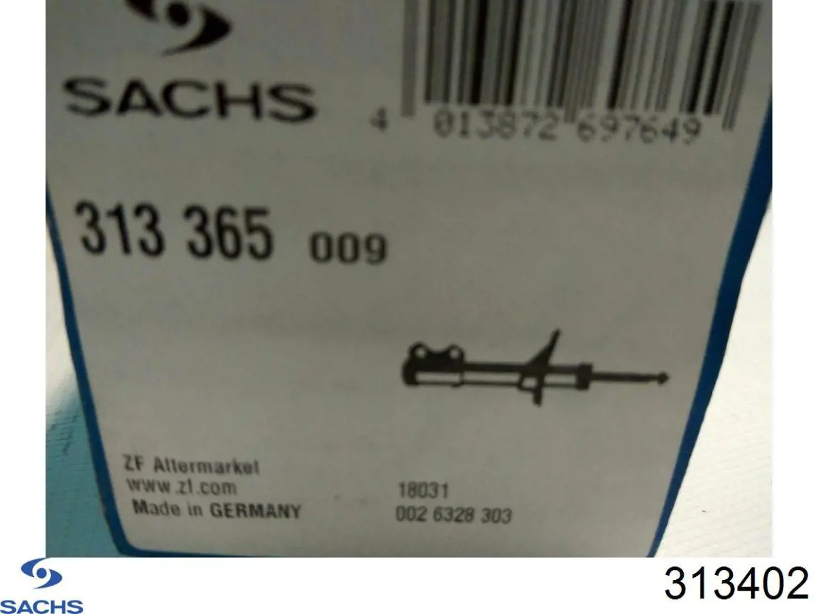 Амортизатор передний левый 313402 Sachs