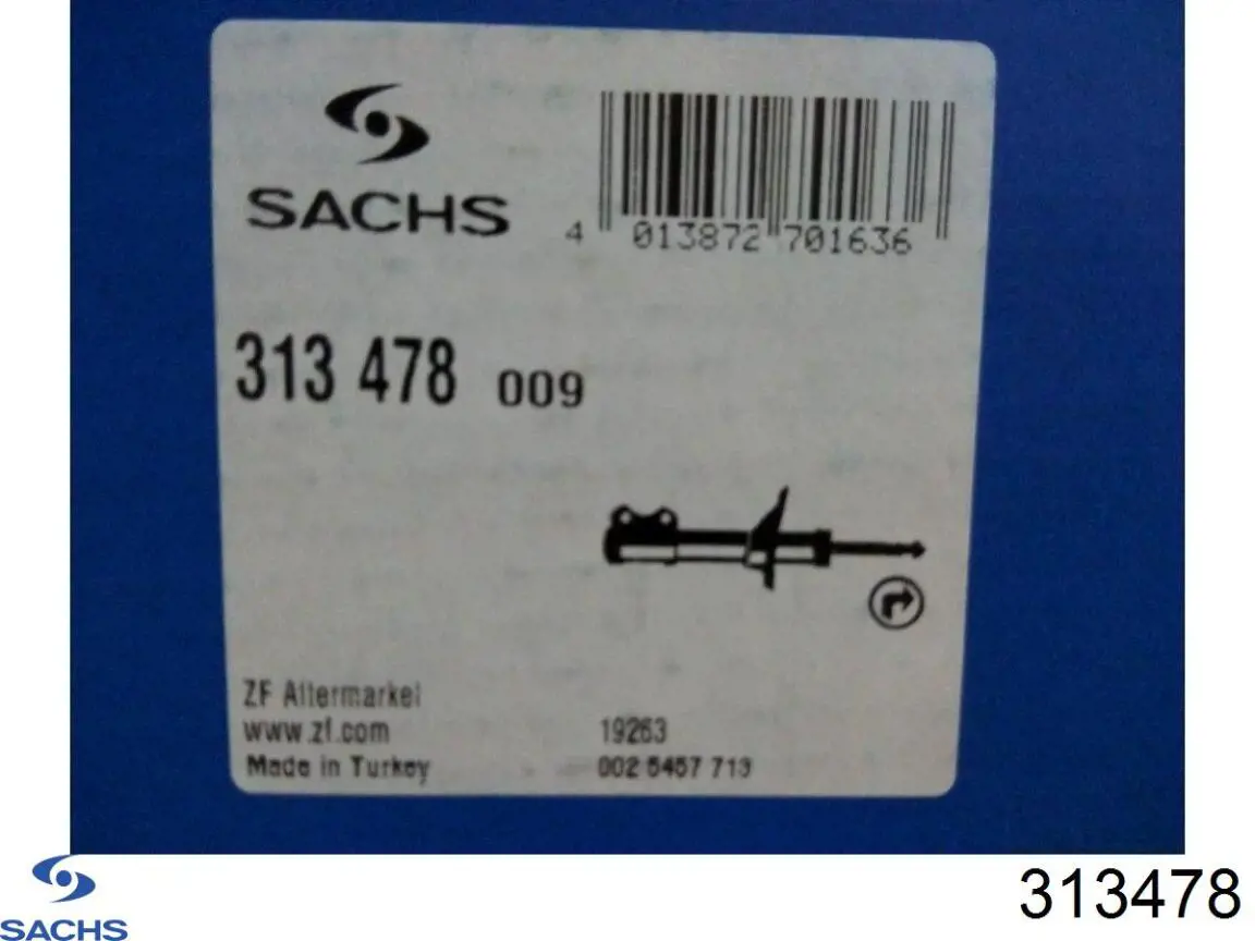 Купить 313478 Sachs Амортизатор подвески передний правый