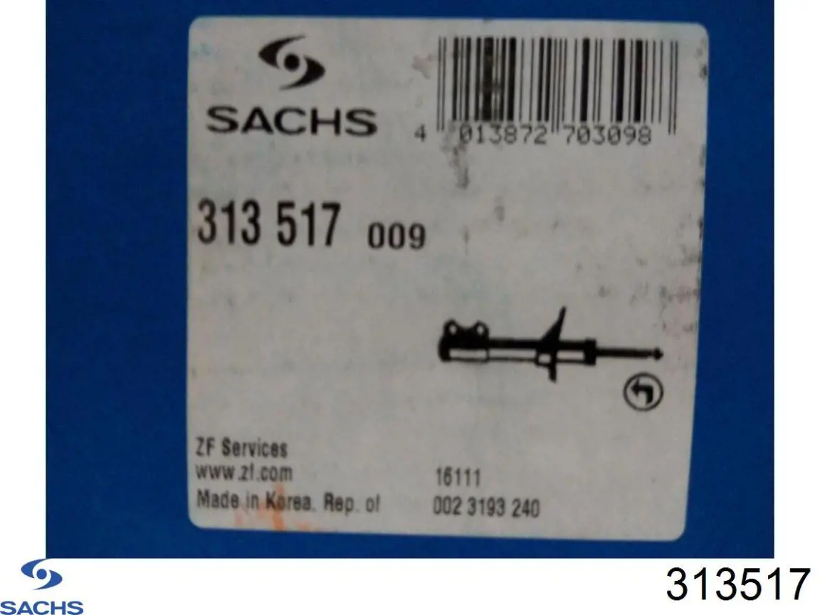 313517 Sachs Амортизатор передний левый