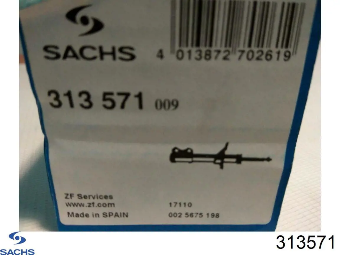 Амортизатор задній 313571 Sachs