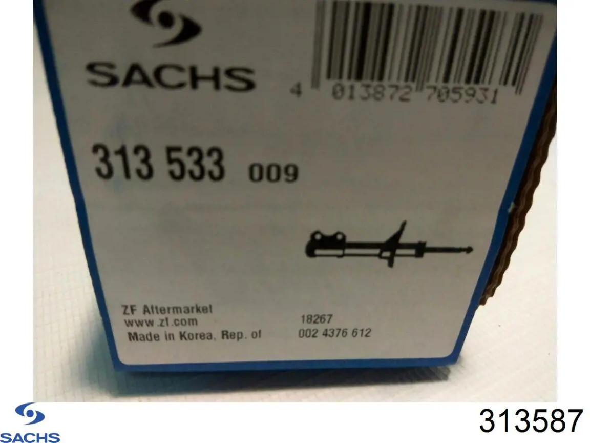 Купить 313587 Sachs Амортизатор подвески передний левый