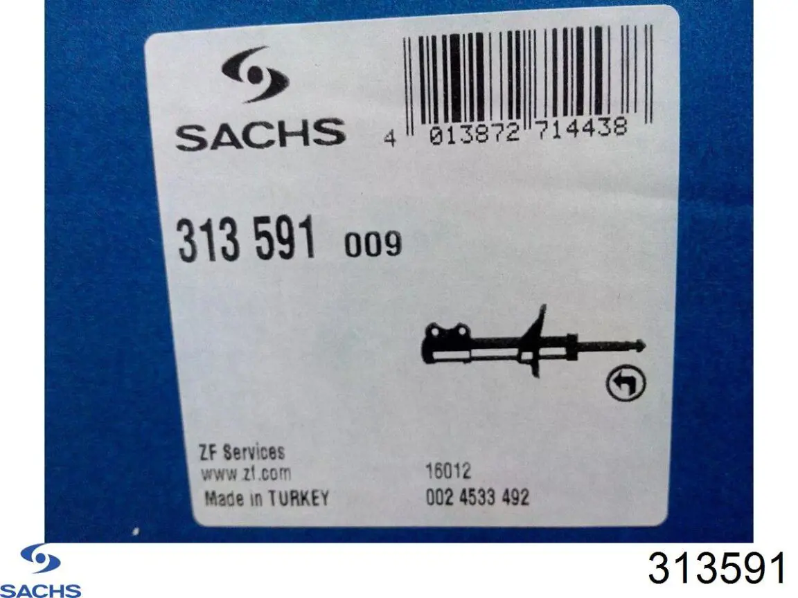 Амортизатор передней подвески левой Sachs 313591 цена, от 107.06 USD