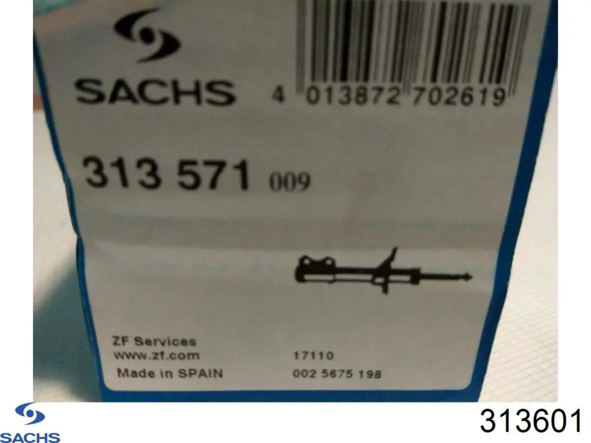 Амортизатор передний левый 313601 Sachs