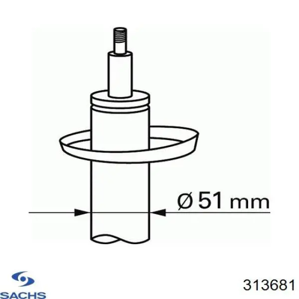 Амортизатор подвески передний левый Sachs 313681 цена, от 61.20 USD