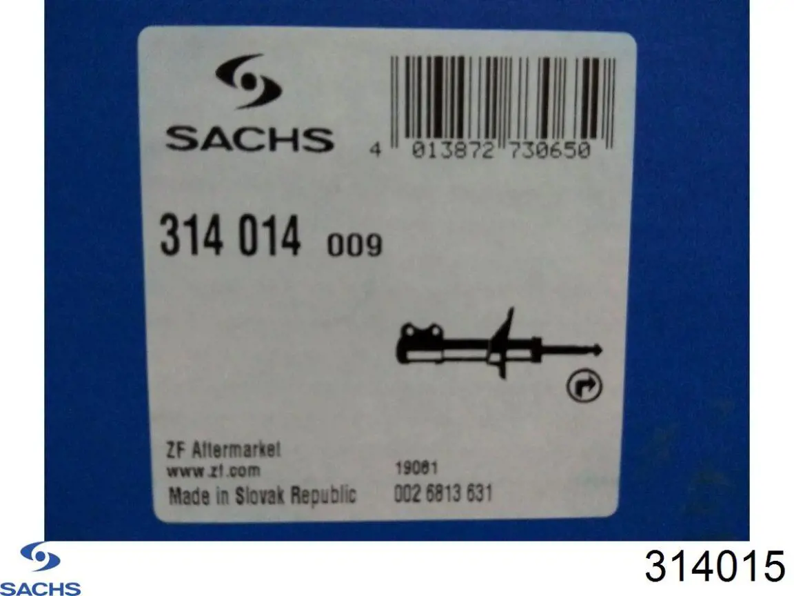 Купить 314015 Sachs Амортизатор задний, левый