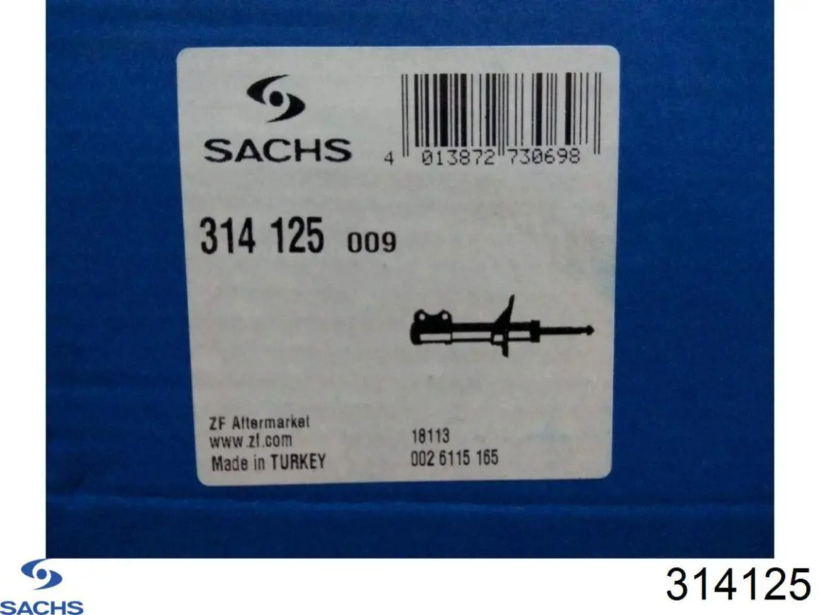 Амортизатор передний 314125 Sachs