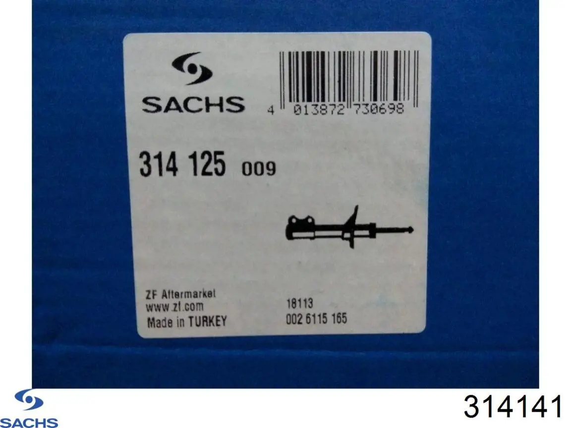 Амортизатор задний 314141 Sachs