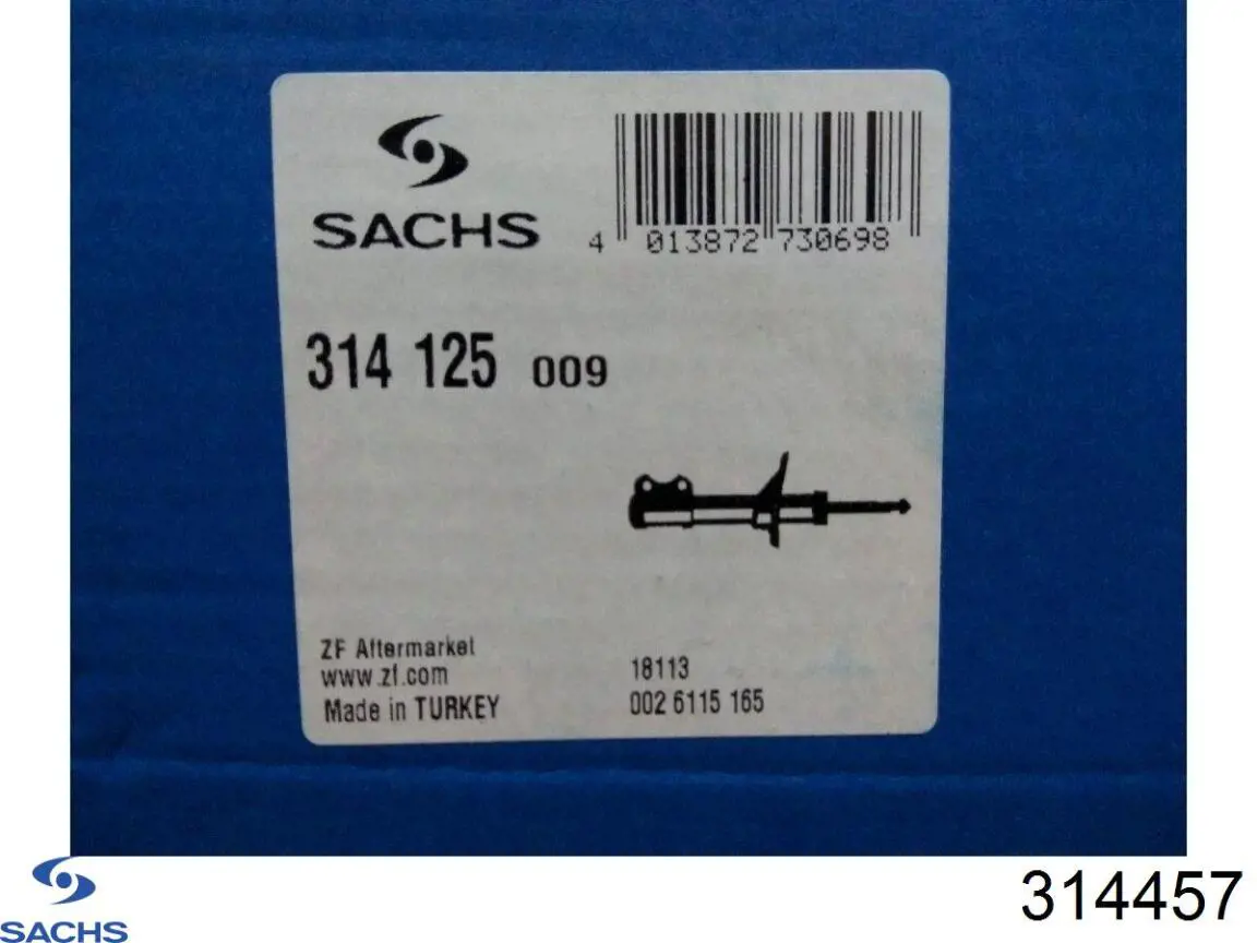 Купить 314457 Sachs Амортизатор задней подвески