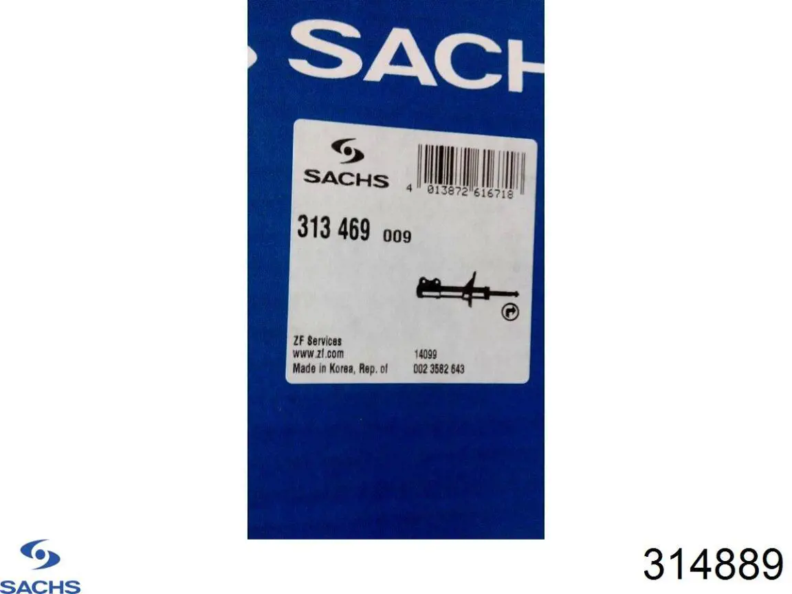 Купить 314889 Sachs Амортизатор подвески передний правый