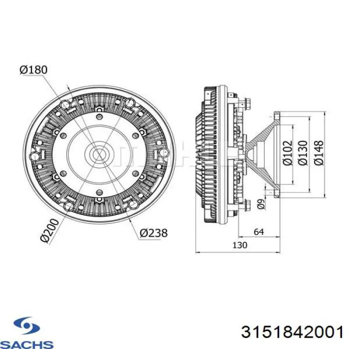 3151842001 Sachs Подшипник выжимной сцепления