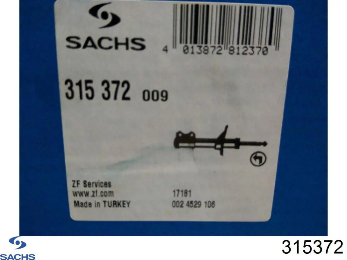 Амортизатор передней подвески левой Sachs 315372 цена, от 70.52 USD