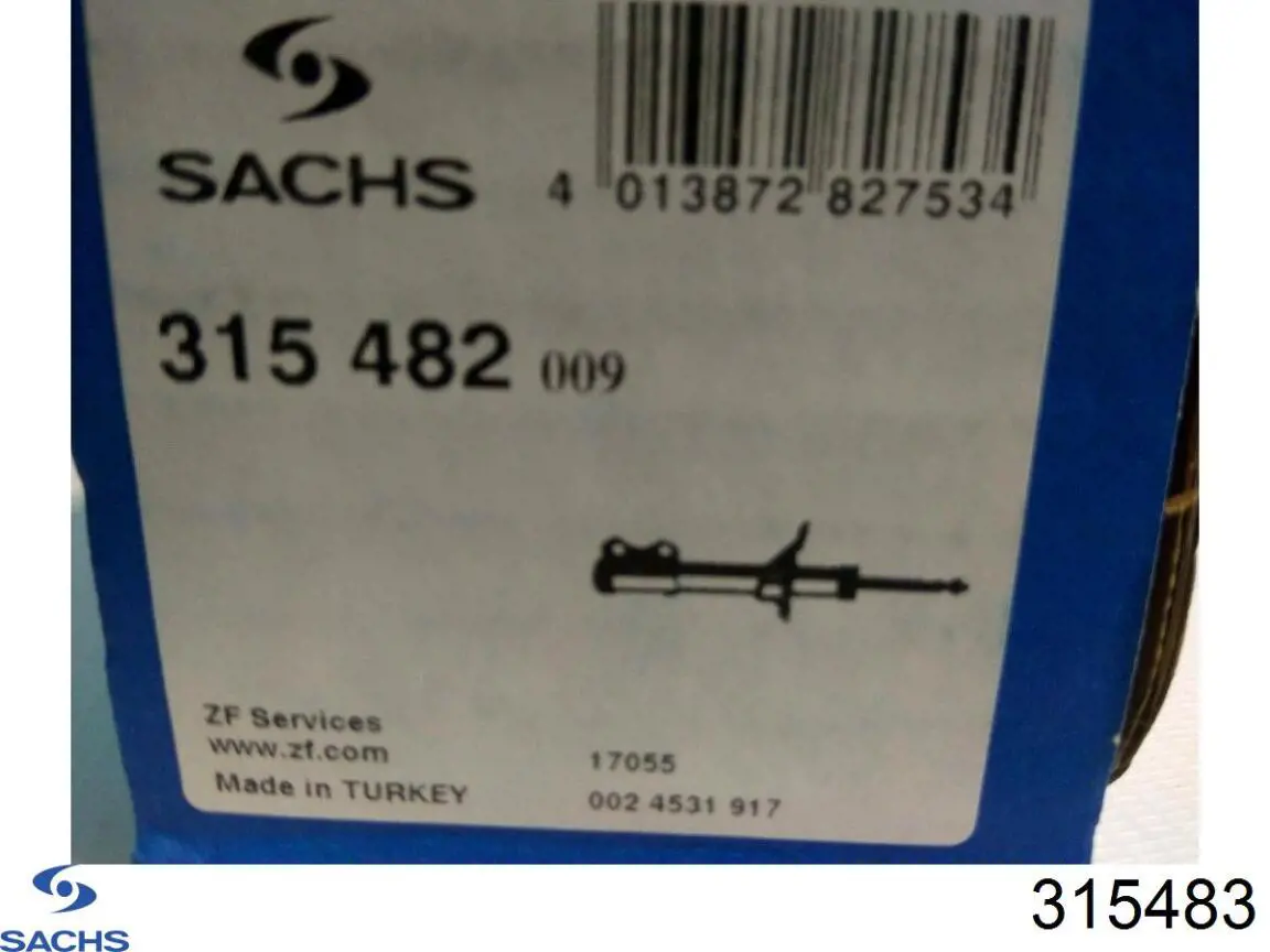Задний амортизатор Sachs 315483