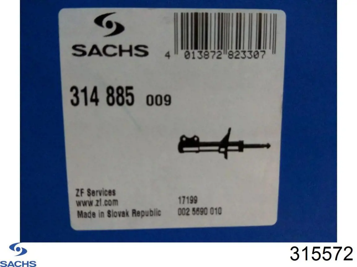 Купить 315572 Sachs Амортизатор задней подвески