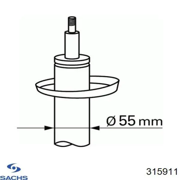 Стойка амортизатора передняя Sachs 315911 цена, от 79.79 USD