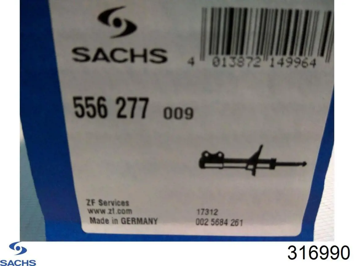 Амортизаторы передние Sachs 316990