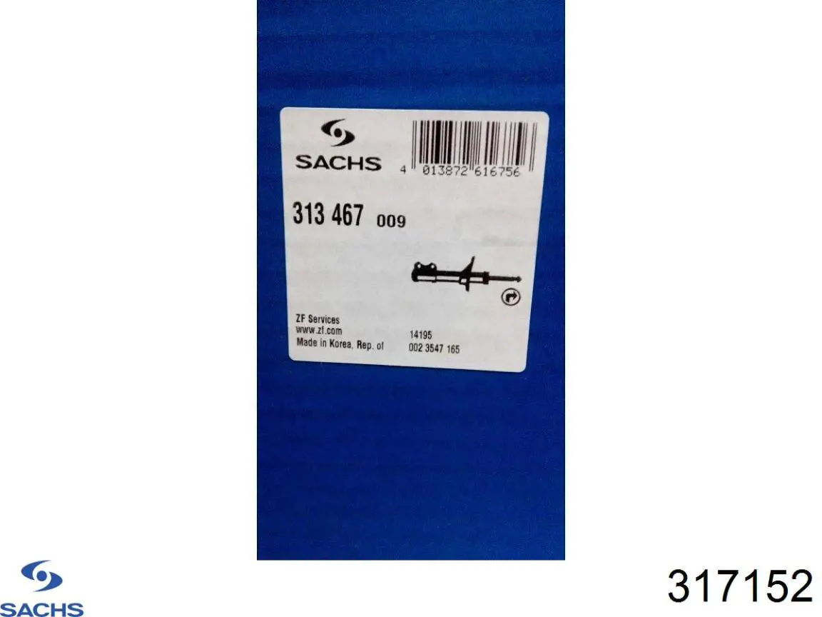 Купить 317152 Sachs Амортизатор подвески передний правый