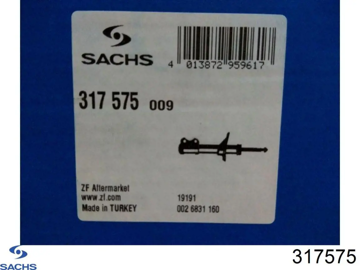 Купить 317575 Sachs Амортизатор передней подвески