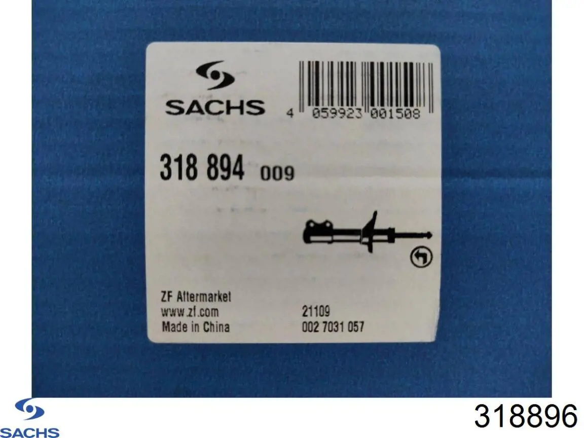 Амортизатор задний левый 318896 Sachs