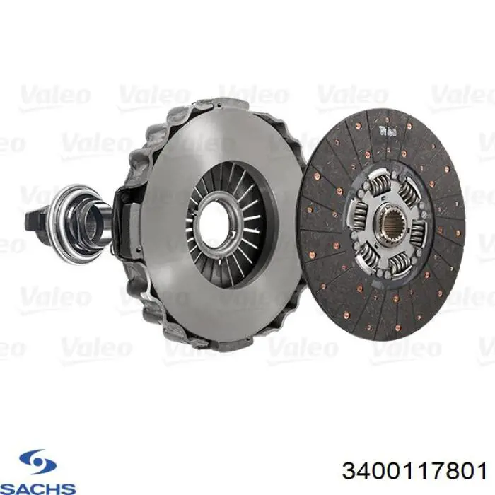 Купить 3400117801 Sachs Комплект сцепления (диск, корзина, подшипник)
