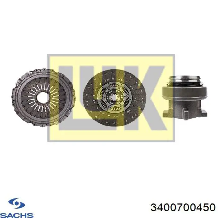 3400700450 Sachs kit de embraiagem (3 peças)