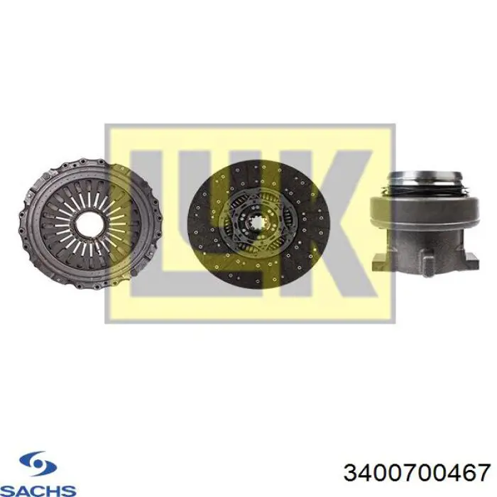 Купить 3400700467 Sachs Комплект сцепления (диск, корзина, подшипник)