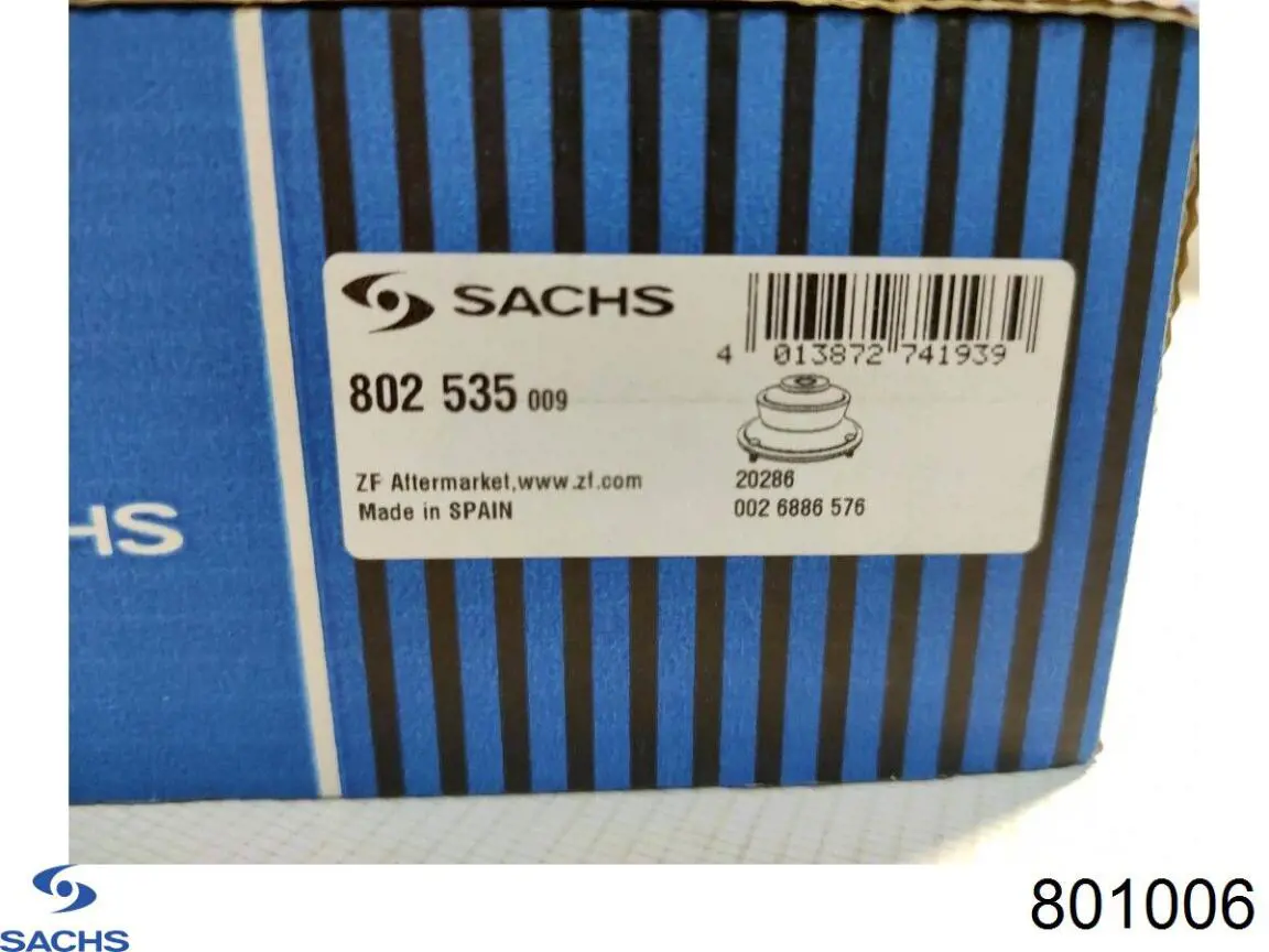 Подшипник опорный амортизатора переднего Sachs 801006