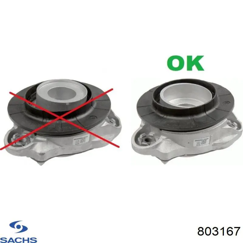 Опора амортизатора переднего левого Sachs 803167 цена, от 56.10 USD
