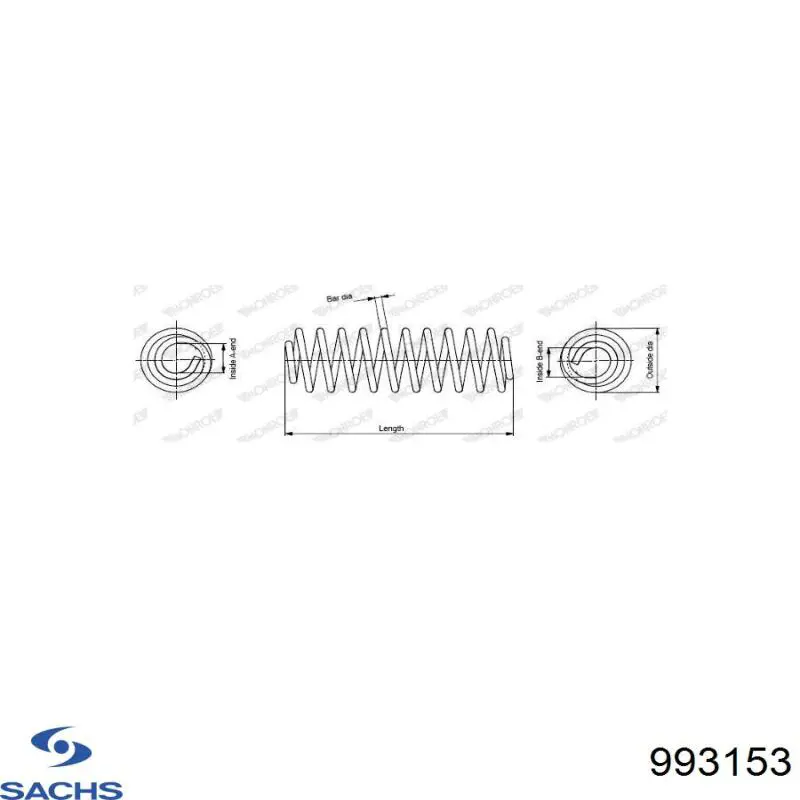 Передняя пружина 993153 Sachs