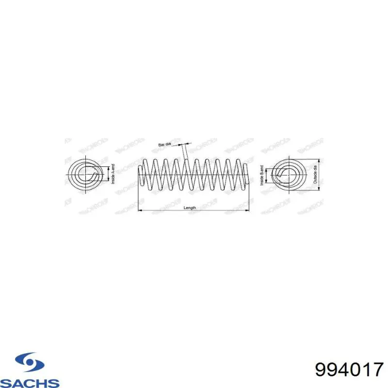 Задняя пружина 994017 Sachs