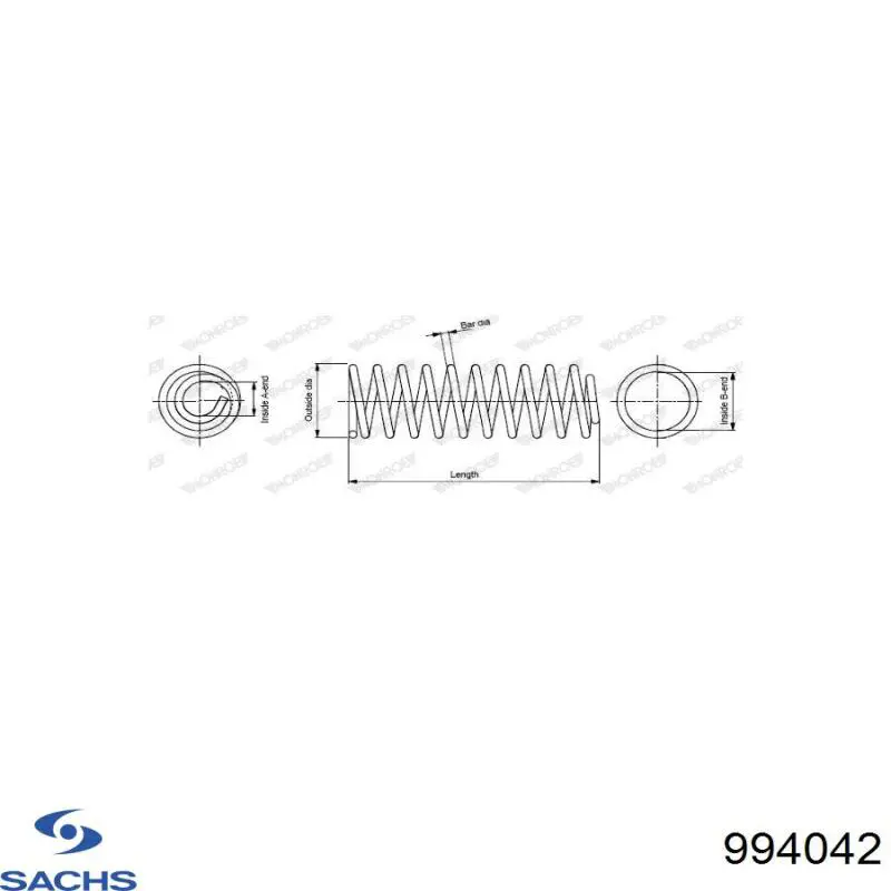 Задняя пружина 994042 Sachs