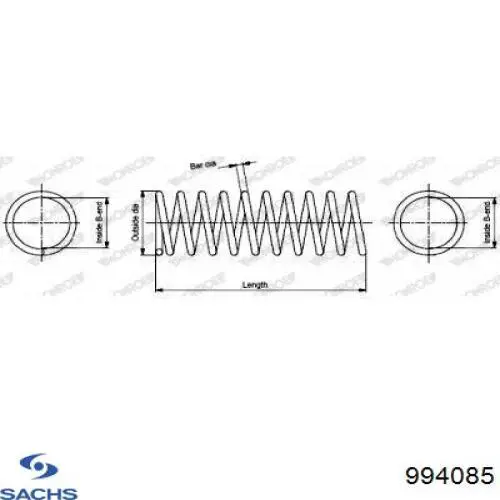 Купить A2113240804 Mercedes Пружина подвески