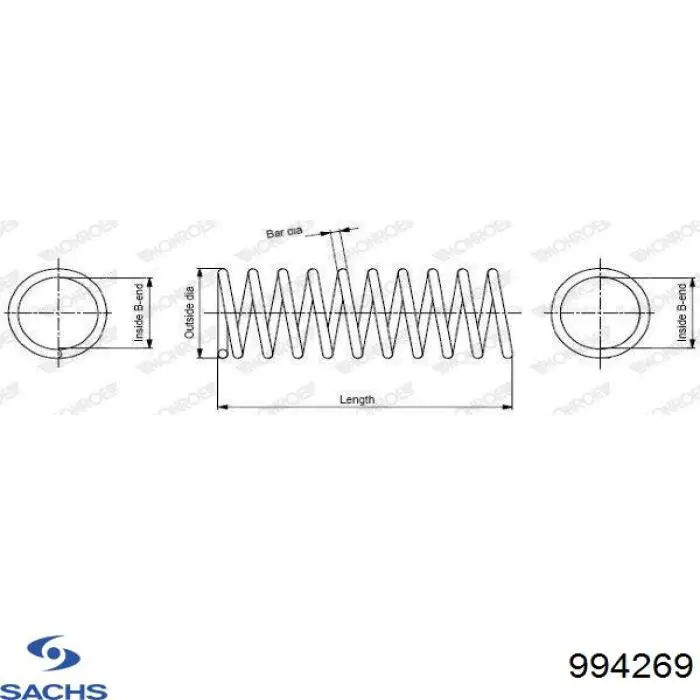 Задняя пружина 994269 Sachs