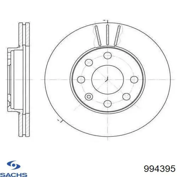 994395 Sachs Пружина подвески задняя