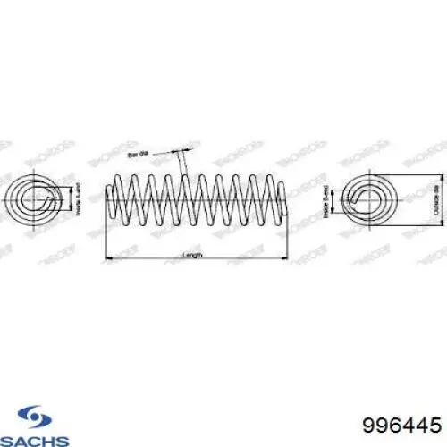 Купить 996445 Sachs Пружина подвески