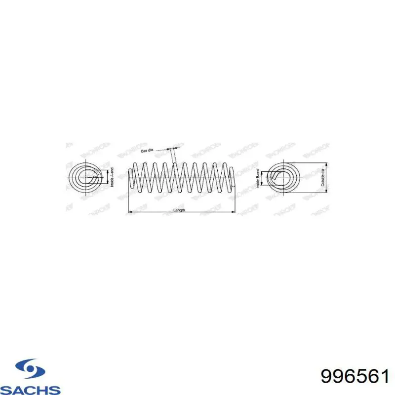 Задняя пружина 996561 Sachs