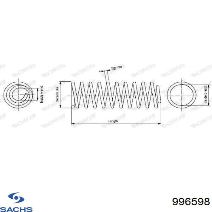 Задняя пружина 996598 Sachs