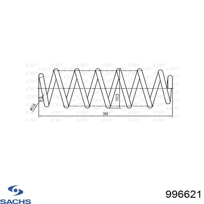 Задняя пружина 996621 Sachs