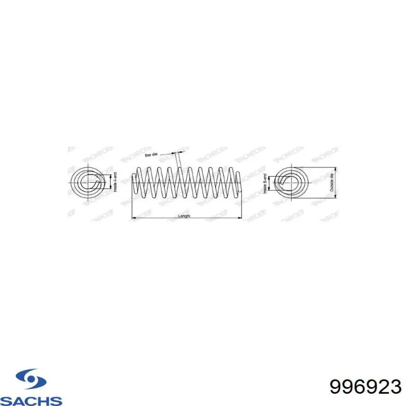 Задняя пружина 996923 Sachs