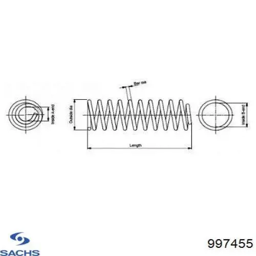Пружина передняя Sachs 997455