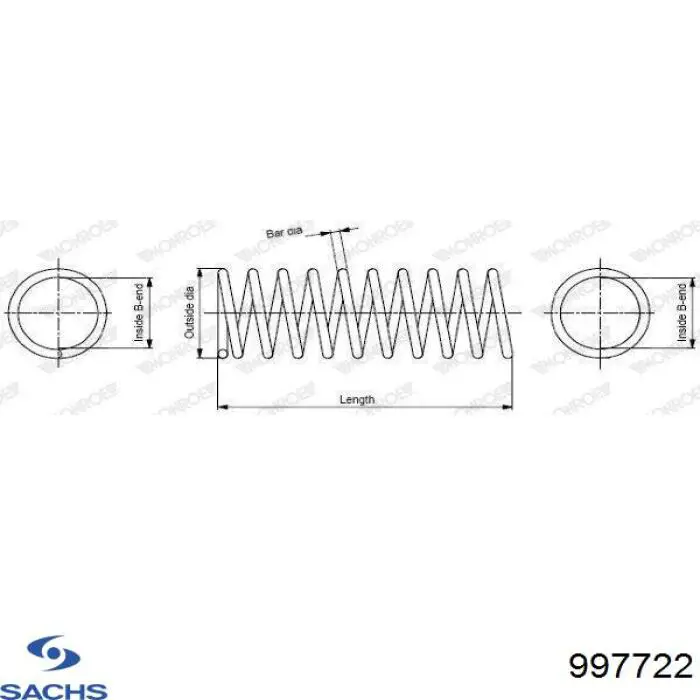 Задняя пружина 997722 Sachs