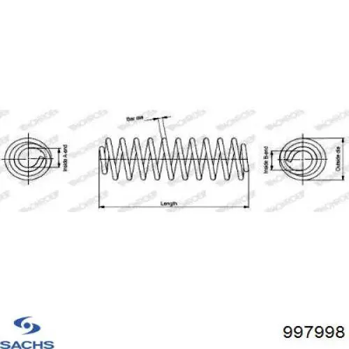 Передняя пружина 997998 Sachs