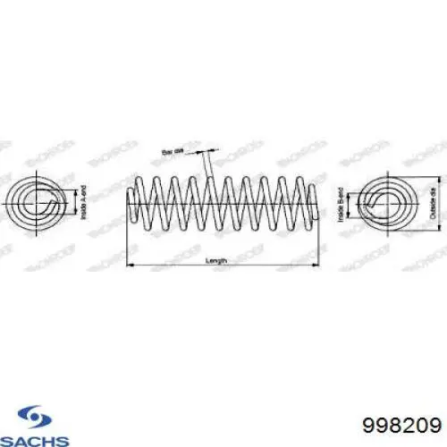 Передняя пружина 998209 Sachs